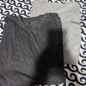 2 men's Adidas T-shirts